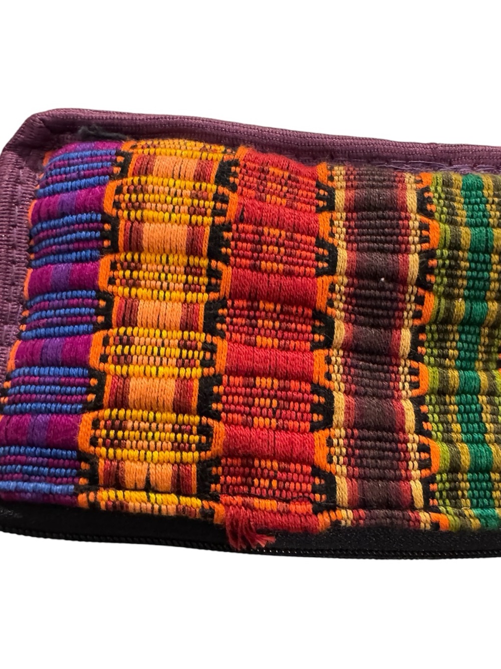 Vintage Woven Guatemalan Neck Pouch Crossbody Festival Boho Folk Art Bag - Picture 4 of 4